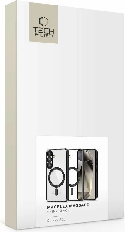 Mbështjellës Tech-Protect MagMat MagSafe për Samsung Galaxy S25, Clear Black
