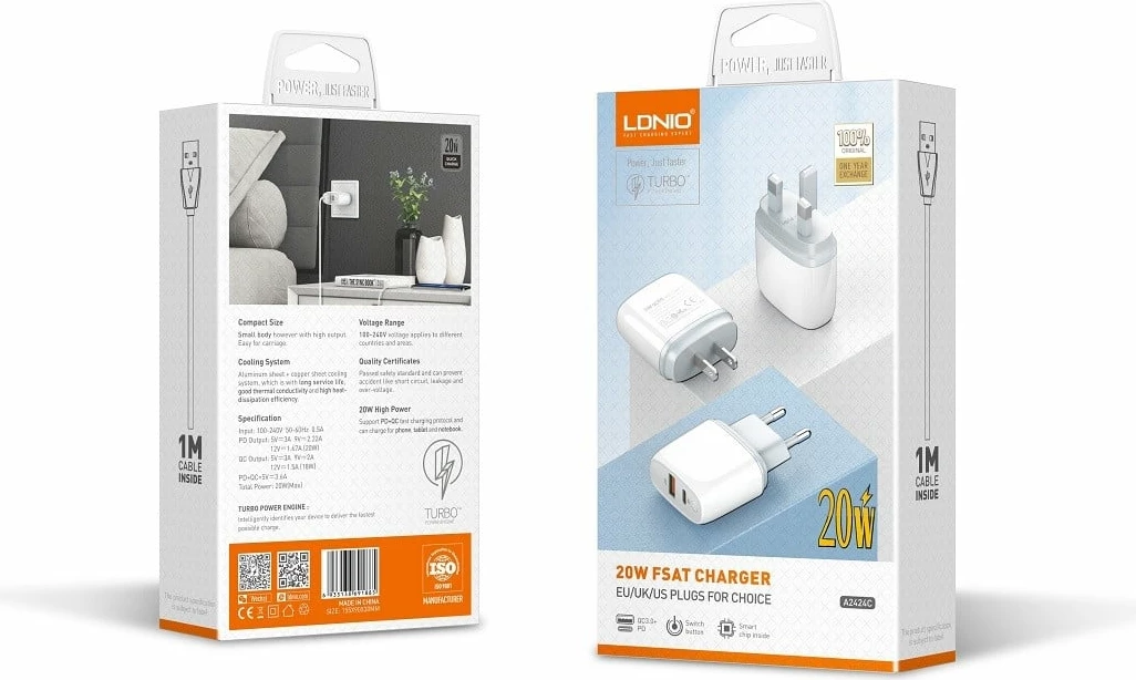 Karikues LDNIO A2424C (Bardhë)