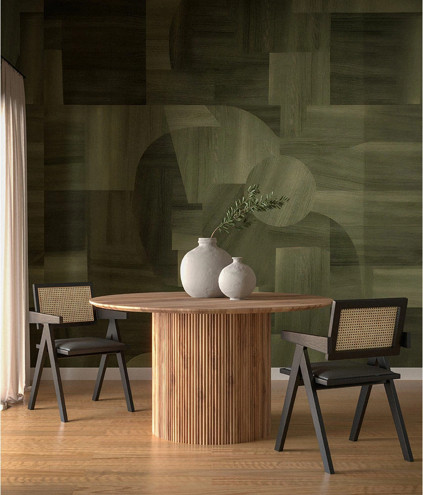 Tavolinë organike, ngjyrë arre, 140x140x76