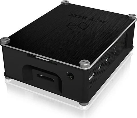 Kasë ICY BOX IB-RP110 për Raspberry Pi 4 Model B, alumin/plastik, e zezë