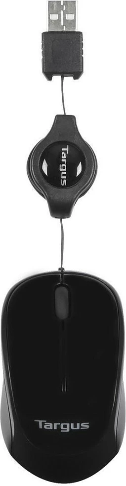 Maus Targus me kabllo tërheqëse, USB, 1000 DPI, i zi