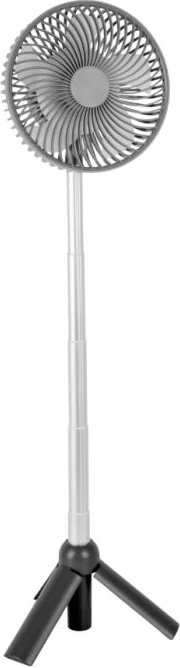 Ventilator teleskopik i rikarikueshëm BRUNNER THYFAN RG, 4000mAh, LED 50lm, gri e errët