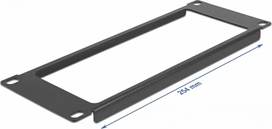 Panel i zbrazët për kabinet rrjeti DeLOCK 10" 2U me hapje, metal, i zi