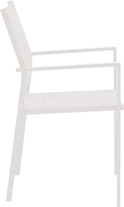 Tavolinë me karrige për terasë Valor-Confidence B set prej 3 metalik, ngjyrë e bardhë, D60x70cm