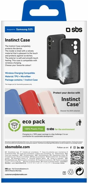 Kapak telefoni SBS Instinct për Samsung Galaxy S25, i zi