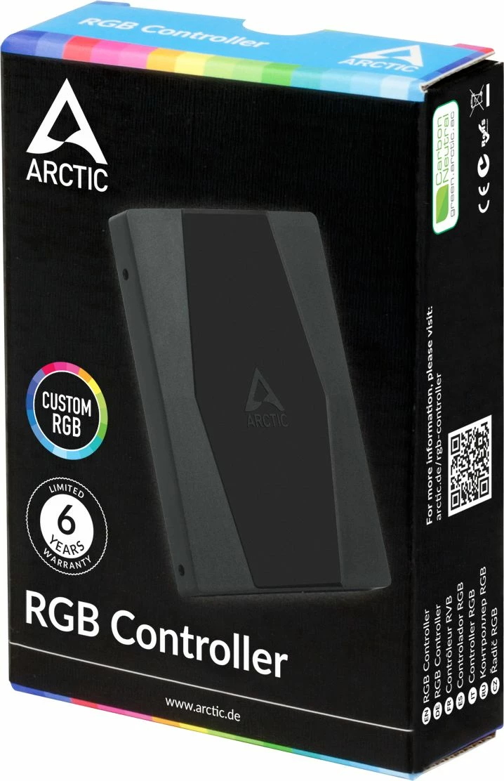 Kontroller RGB Arctic ACFAN00224A, 4x 4-pin RGB, USB i brendshëm, i zi