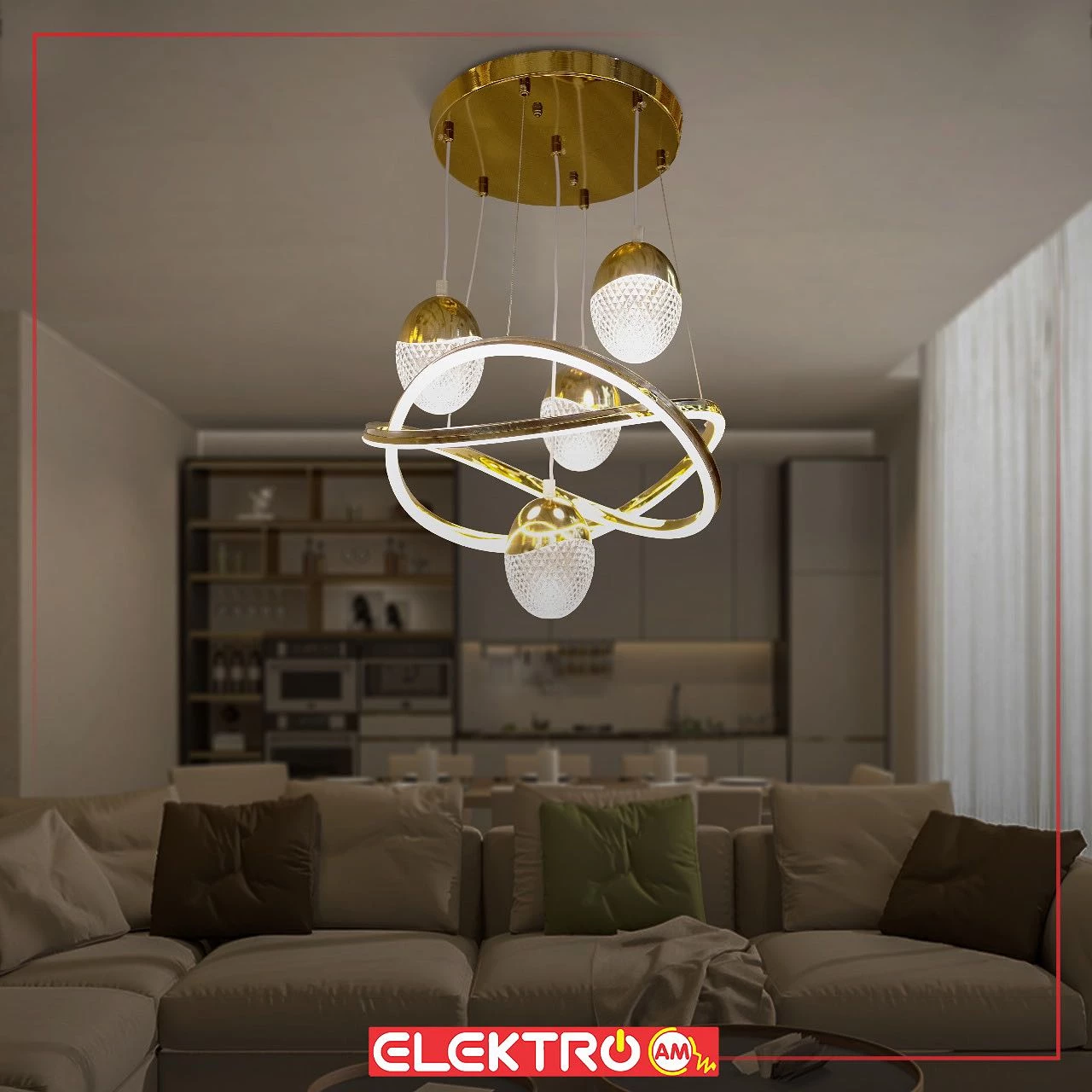 Abazhure LED i varur 8558-4 GD