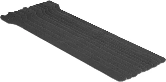 Lidhëse kabllosh DeLOCK 18688, 300 mm, 12 mm, 10 copë, e zezë