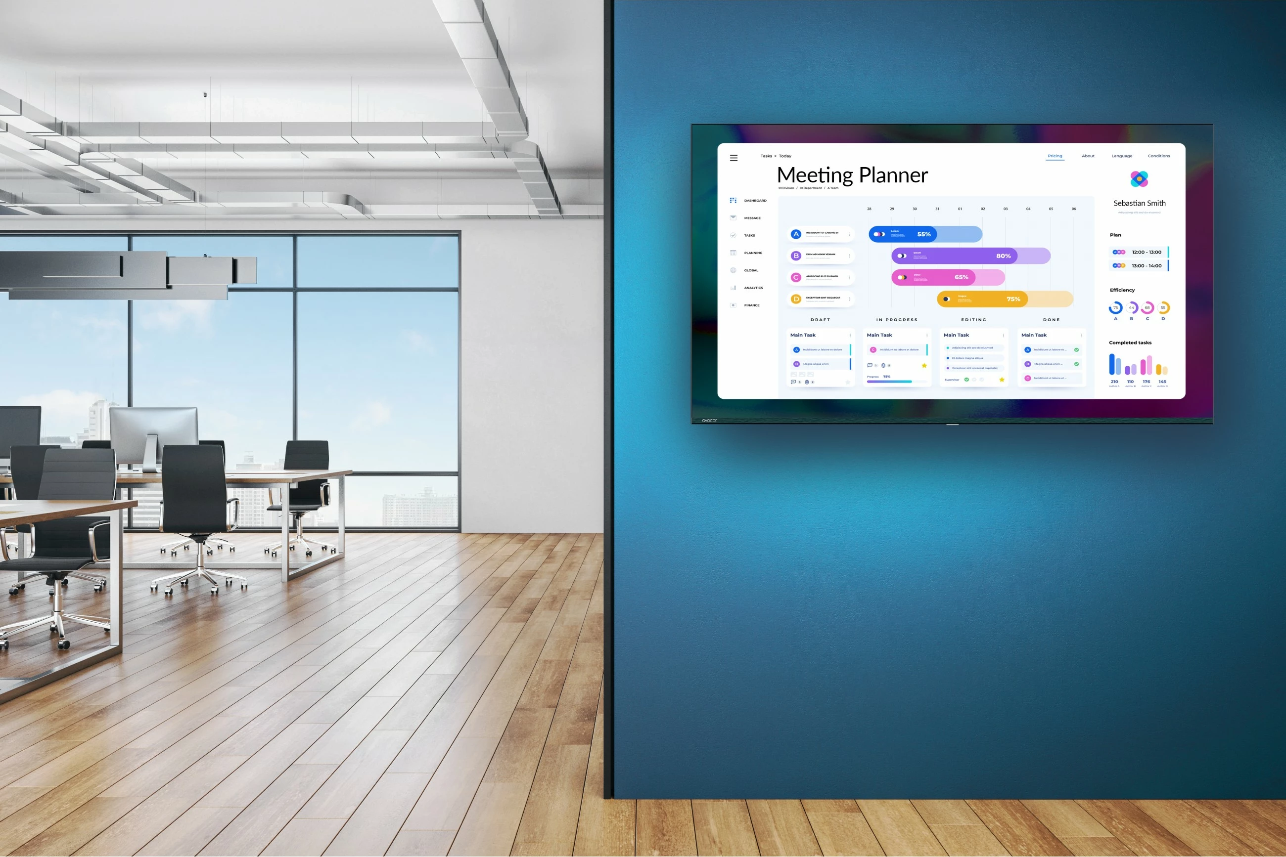 Ekran i madh AVOCOR K Serie AVK-5510, 55 inç, 4K Ultra HD, LED, 32GB, Wi-Fi