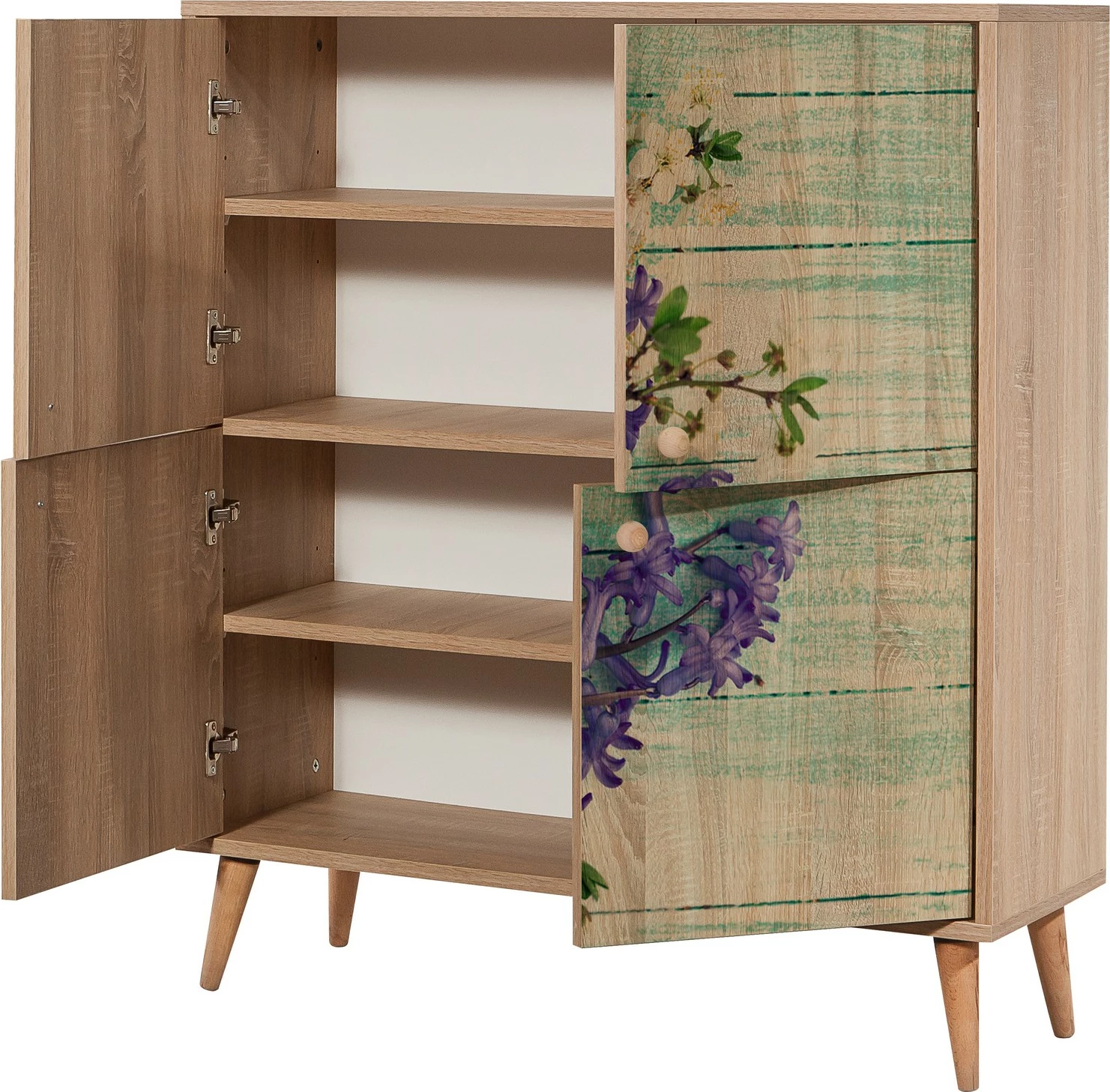 Set mobiljesh për korridor, Sonomo dhe ngjyrë kaltër e errët, Skye Decor, Multilux - 727 - 1048