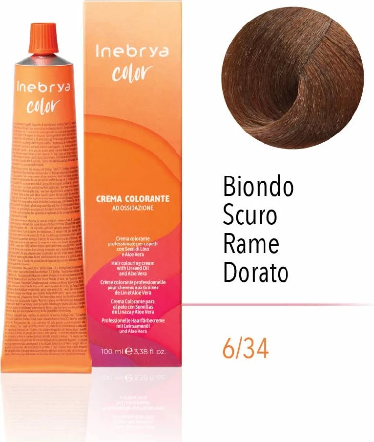 Ngjyrë për flokë Inebrya 6/34 , 100ml