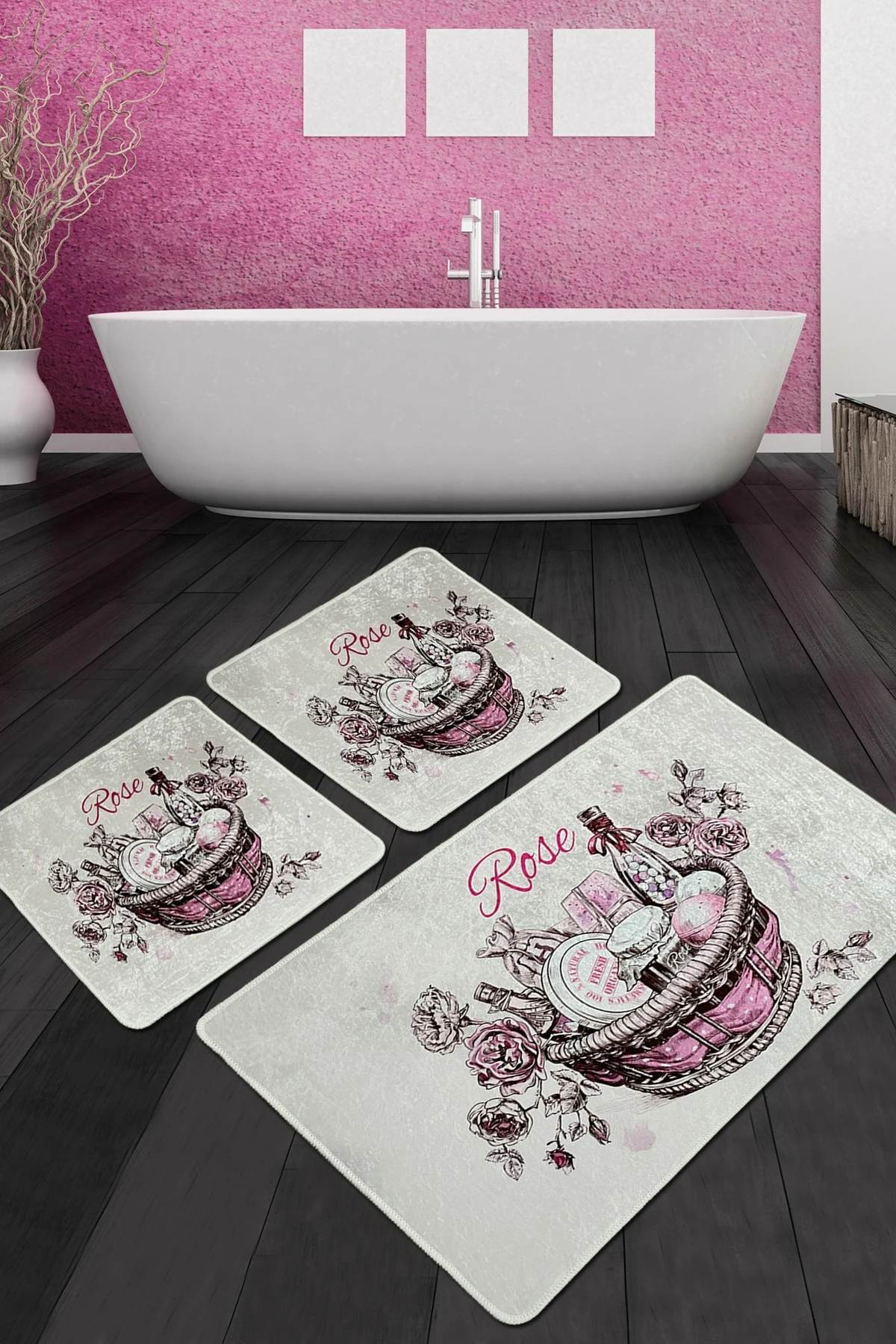 Set tapetash për banjo (3 copë), Mijölnir, Rose Basket Djt