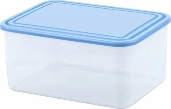 Kuti ushqimi Curver 2 L, plastike, drejtkëndore, me kapak, 1 copë, blu
