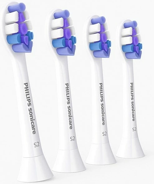 Koka zëvendësuese për furçë dhëmbësh Philips Sensitive HX6054/87, 4 copë, Ekstra të buta, Bardhë