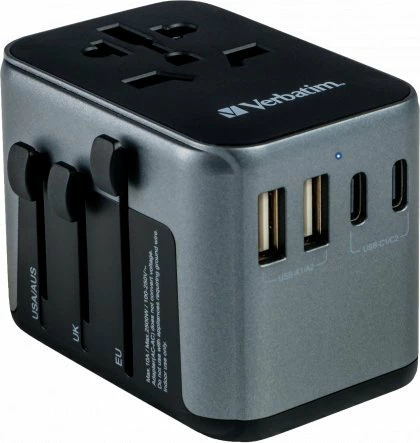 Adapter udhëtimi universal Verbatim UTA-03 Global 49545, i zi