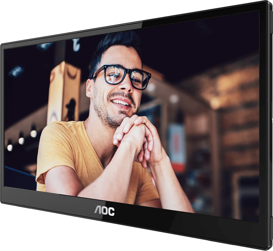 Monitor portativ AOC 16T3EA 15.6" FHD IPS 60Hz USB-C, i zi, set me çantë bartëse, kabllo USB‑C dhe adaptues rryme