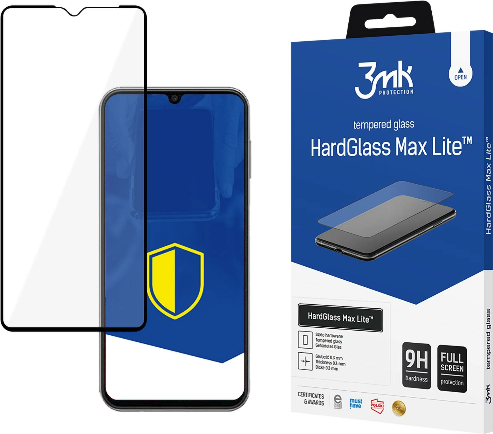 Xham mbrojtës 3mk HardGlass Max Lite për Samsung Galaxy A14 / A14 5G