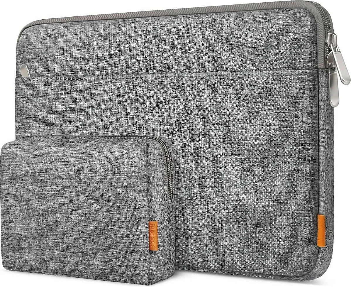 Këllëf sleeve për laptop Inateck LB01005, 14", me zinxhir, gri