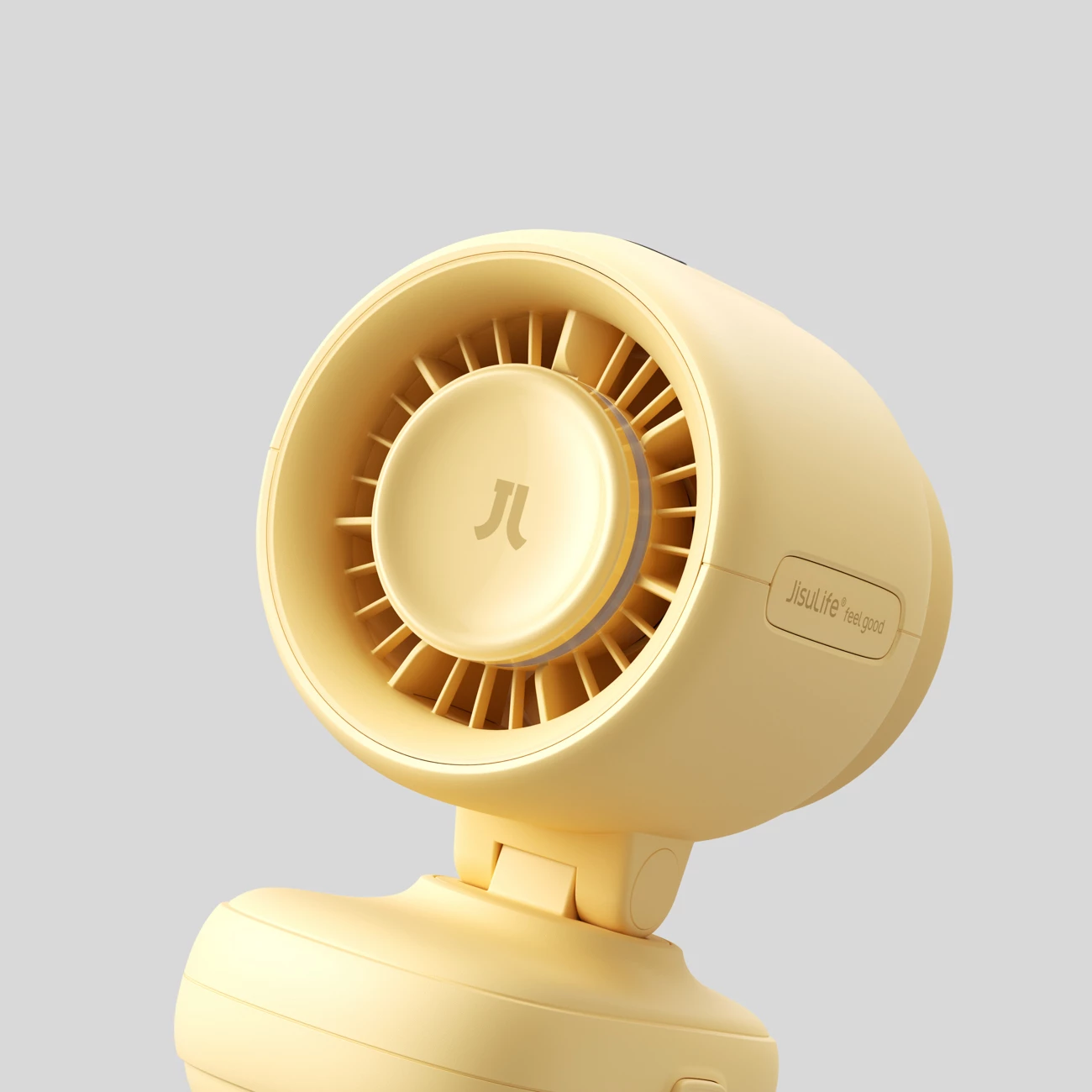 Ventilator mini për karrocë fëmijësh Jisulife Stroller Fan 4 5000mAh USB-C me kapëse metalike, i verdhë