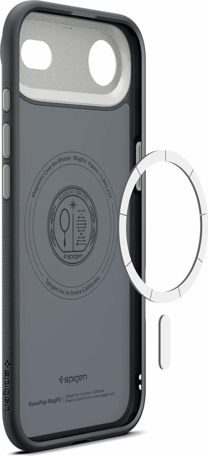 Mbështjellës, Spigen, Nano Pop MagSafe, për Apple iPhone 17 Air, me MagSafe, poliuretani, i zi