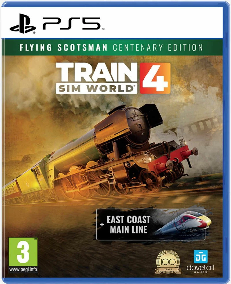 Lojë PS5 Dovetail Games Train Sim World 4 Flying Scotsman Centenary Edition, East Coast Main Line, PEGI 3