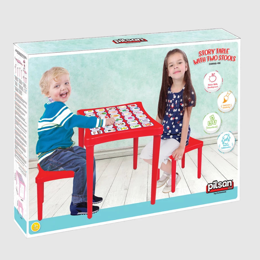 Set tavolinë me ulëse për fëmijë Pilsan Story Table w Two Stools