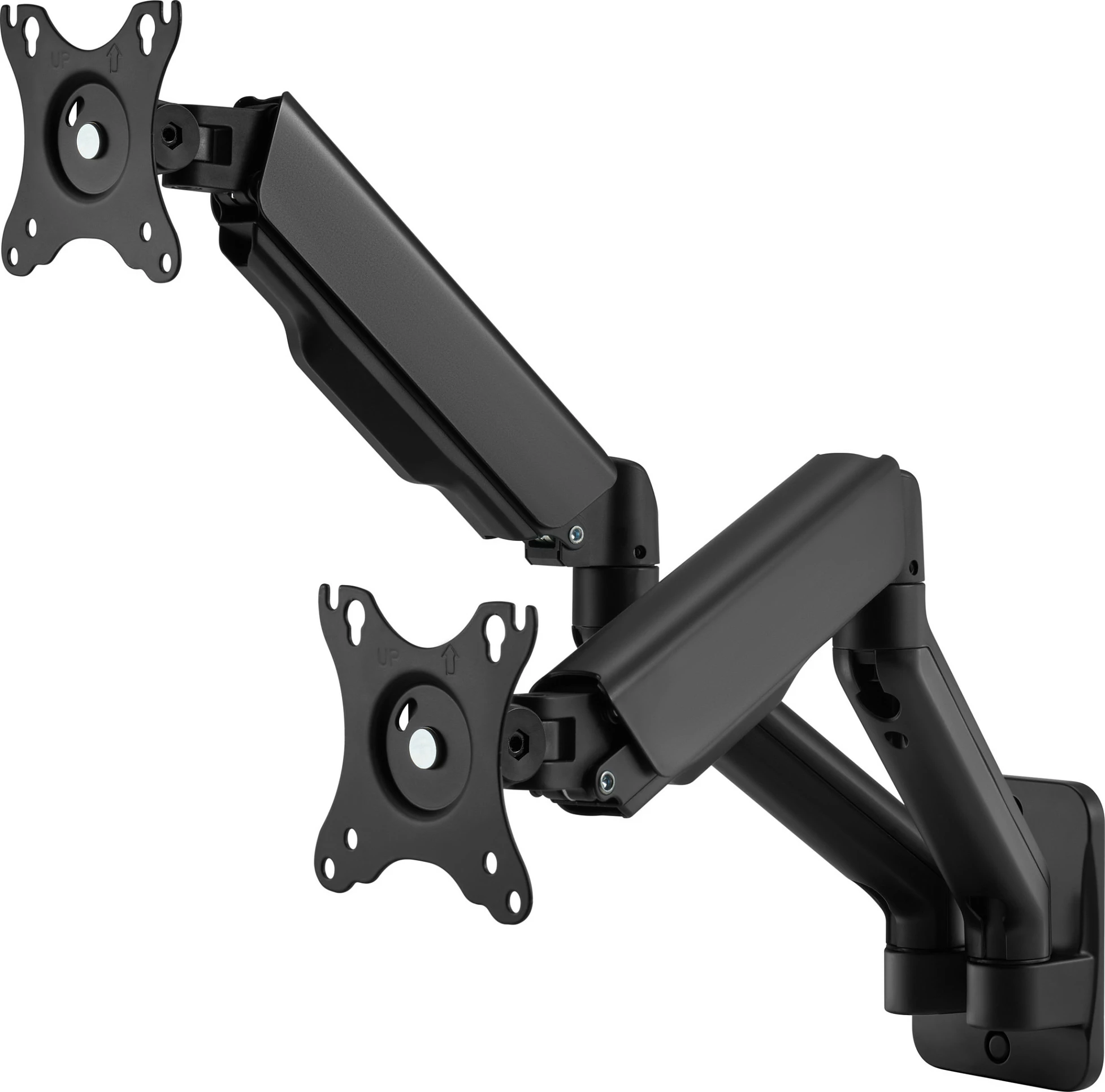 Mbajtëse muri për monitor EQUIP, 2x 17-32", VESA 75x75/100x100, rrotullim 180°, 9 kg për ekran, e zezë