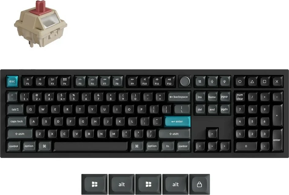 Tastierë gaming Keychron Q6 Ultra 8K, 100%, Red Switch, RGB, wireless/USB-C, e zezë