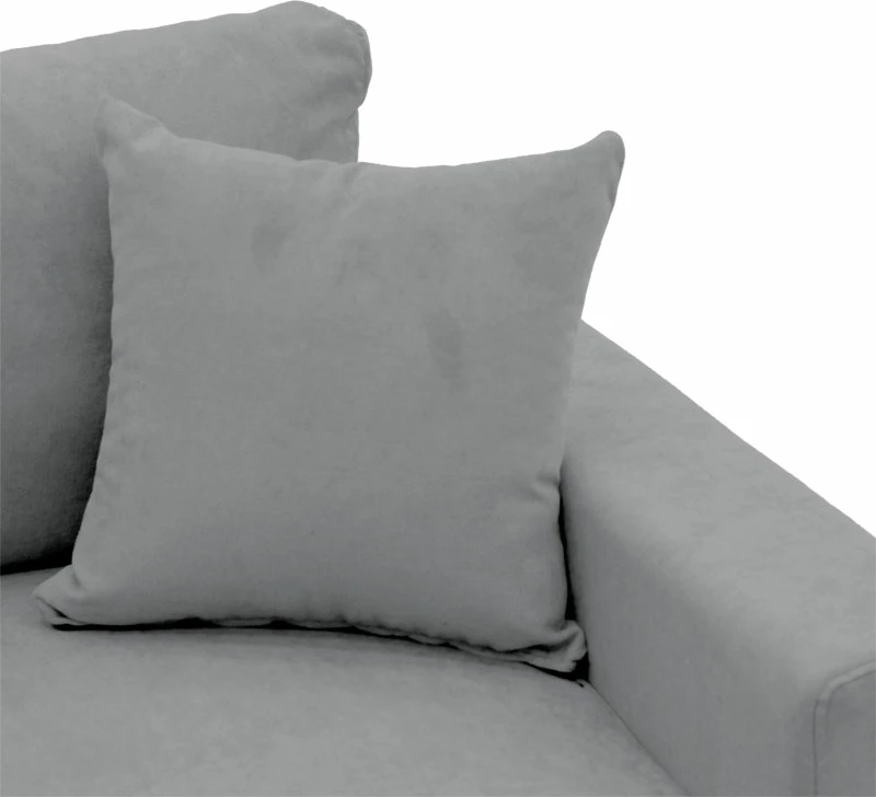 Divan qoshe shtrat i kthyeshëm Lilian, material, ngjyrë gri, 225x148x81cm