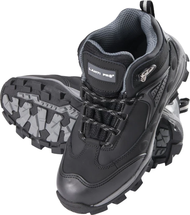 Çizme sigurie LAHTI PRO L3010346 SB SRC, kapak çeliku, nubuck, madhësia 46, zezë-gri