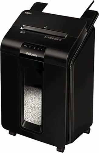 Shkatërrues dokumentesh Fellowes AutoMax 100M, mini-cut 4×10 mm (DIN P-4), 100 fletë auto / 10 fletë manual, kosh 23 L, i zi
