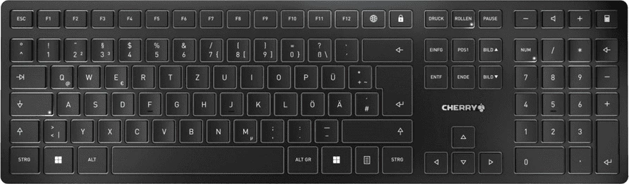 Tastierë Cherry JK-9100DE-2 (JK9100K) GER layout, full-size me numpad, e zezë