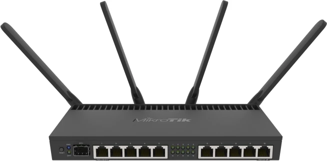 Router gigabit Mikrotik RB4011iGS+5HacQ2HnD-IN, 10x Gigabit, SFP+ 10Gbps, WiFi AC2000 dual-band, i zi