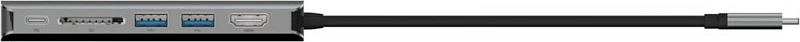 Adapter multiport Belkin AVC008BTSGY, USB-C, 100W, HDMI, RJ-45, SD, 2x USB-A, 1x USB-C, zi/gri