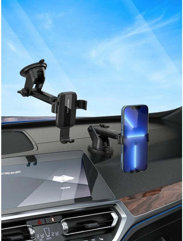 Mbajtës telefoni për veturë Vention, i zi