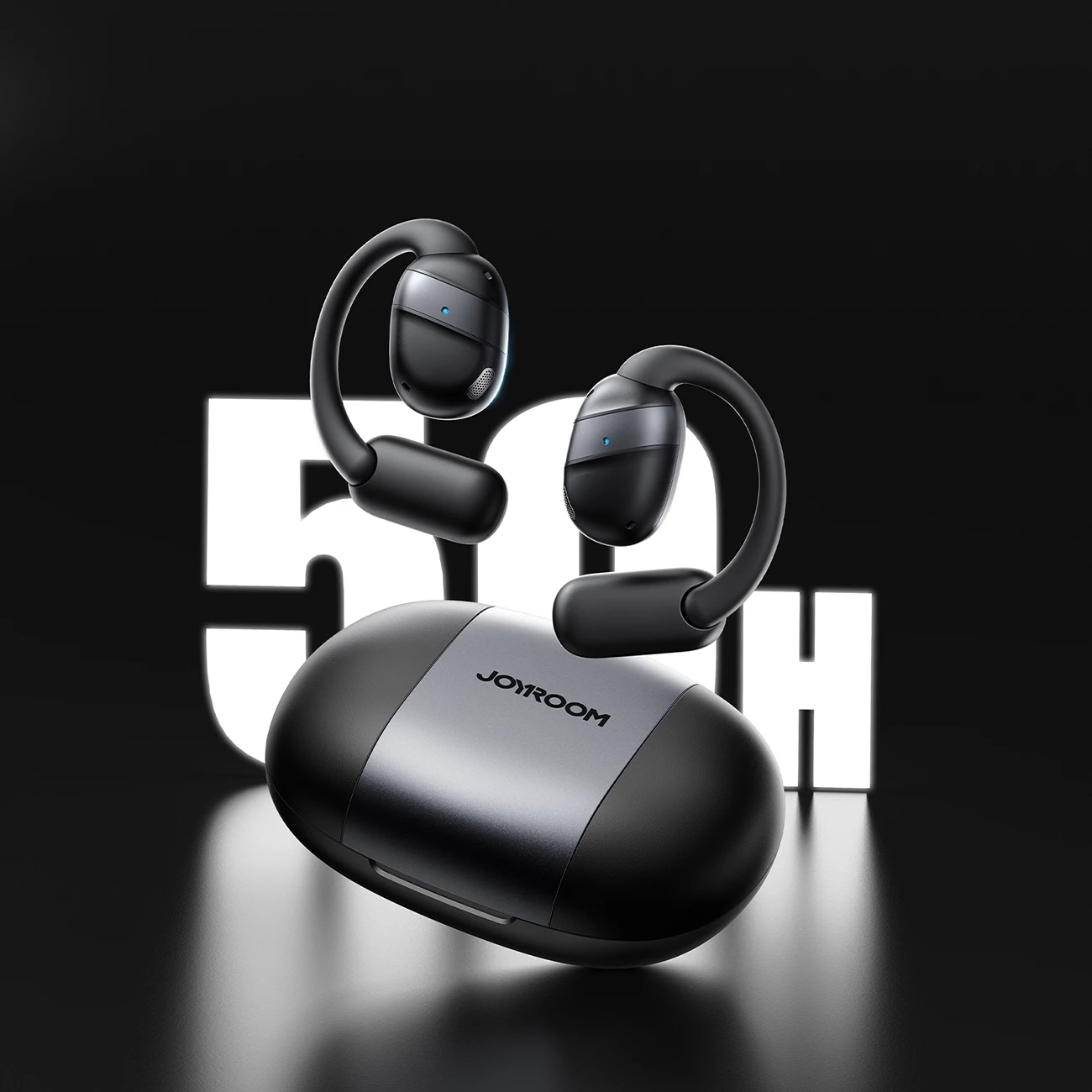 Kufje TWS open-ear Joyroom JR-OE4 Bluetooth 5.4, AAC/SBC, drajver 16mm, IPX4, USB-C, 12.5h/50h, të zeza