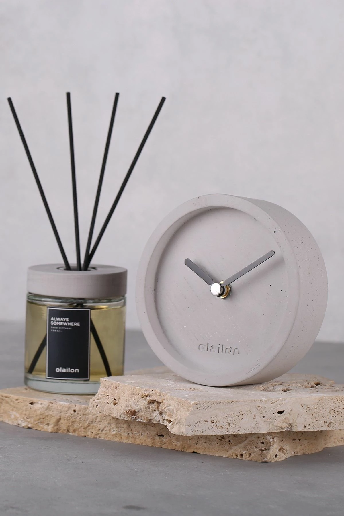 Orë dekorative betoni, ngjyrë gri, Aberto Design, Saat