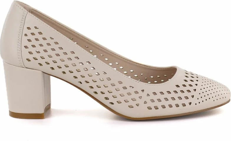 Këpucë me takë Sergio Leone PB848, bezhë