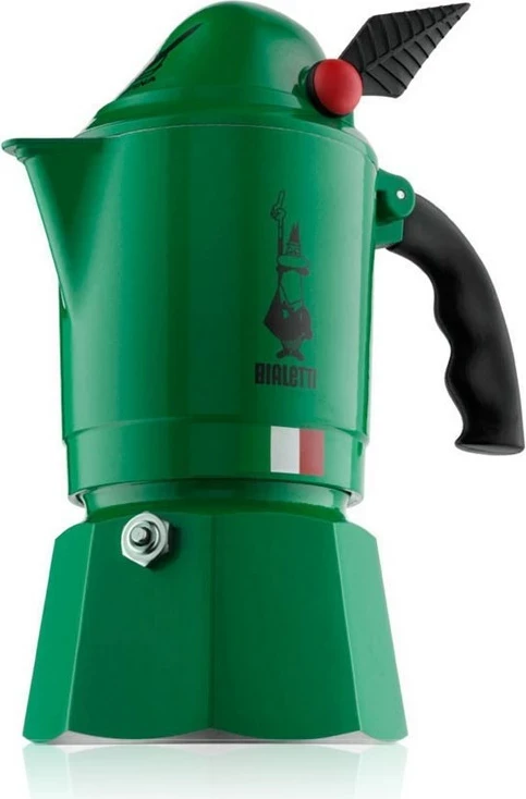 Moka pot Bialetti Moka Break Alpina, 3 filxhanë, alumini, e gjelbër