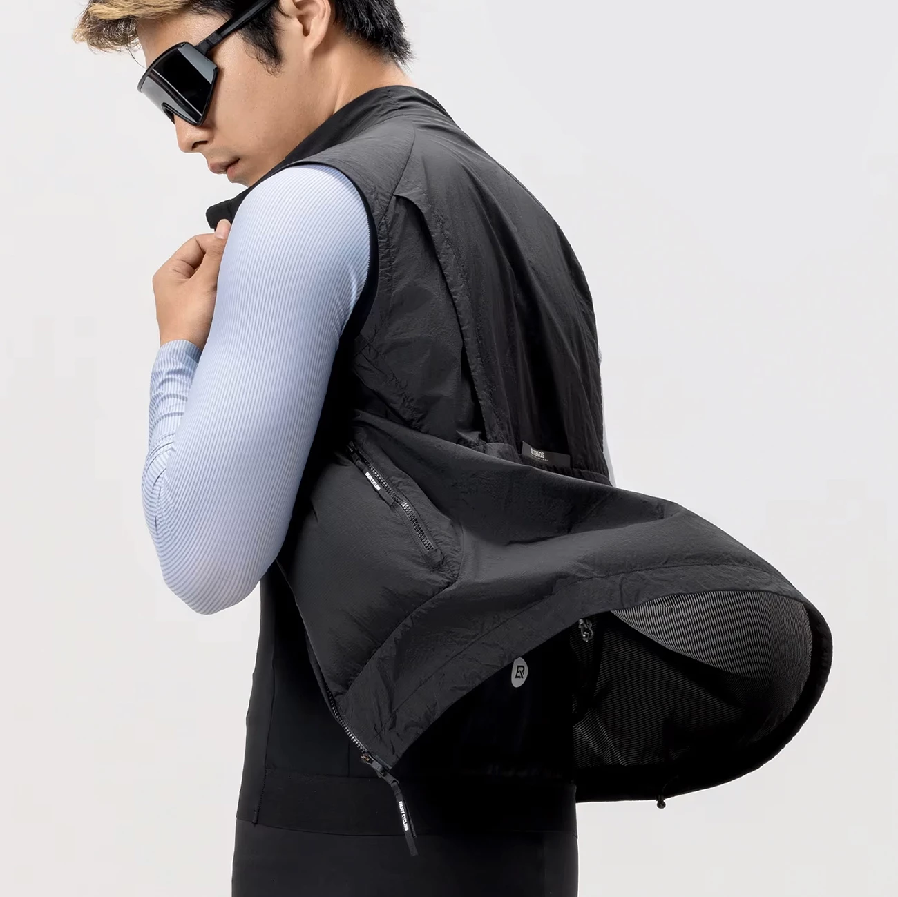 Jelek çiklizmi kundër erës Rockbros YDMJ003, madhësia M, UPF50+, i zi