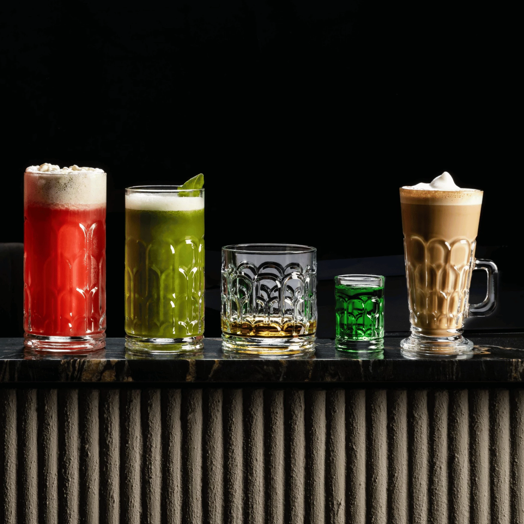 Gotë old fashioned LAV HORECA Archie 370 ml transparente, set 12 copë