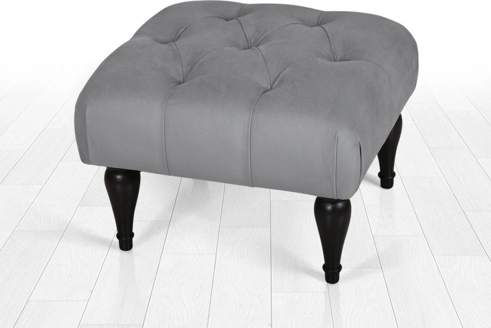 Puf Atelier del Sofa, dizajn bohem, ngjyrë gri, floral