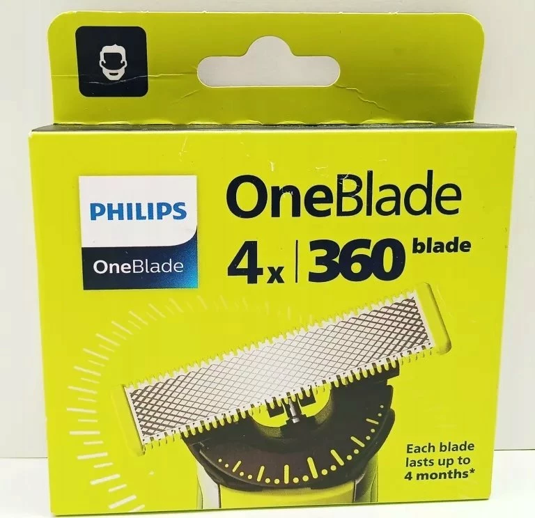 Tehë zëvendësuese për makinê rroje Philips OneBlade 360 QP440/50, 4 copë