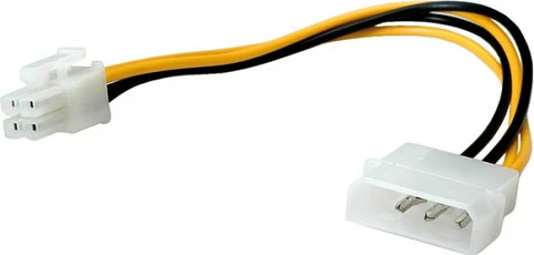 Kabllo rryme interne ROLINE Molex 4-pin në ATX12V P4 4-pin, 15 cm, zezë/bardhë/verdhë