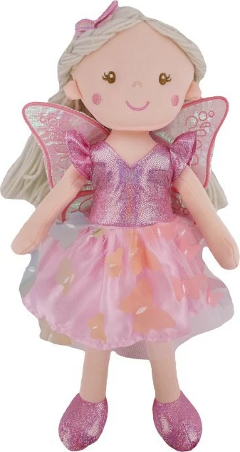 Kukull pëlhure TULILO 9526 38 cm rozë