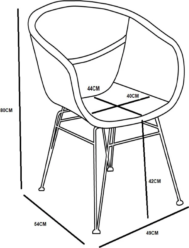 Karrige Havana, natyrale, 59x64x80