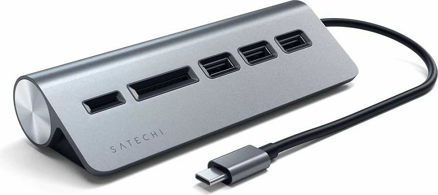 Hub USB-C Satechi ST-TCHCRM, HDMI, 3x USB-A, SD/microSD, Space Gray