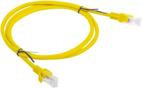 Kabllo Lanberg Patchcord RJ45, Cat. 5e, UTP, 1m, E verdhë