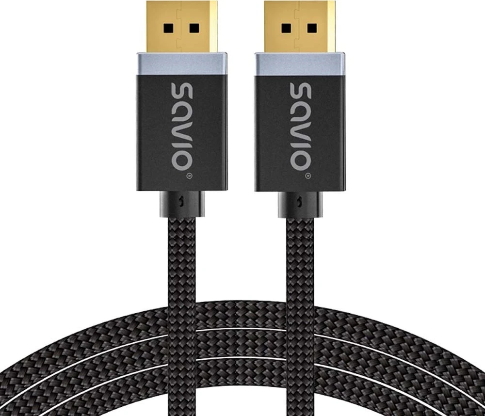 Kabllo DisplayPort SAVIO, V1.4, 3 m, CL-176, e zezë