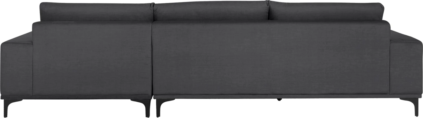 Kënd divani NOA FH3278.02R, pëlhurë antracit, 288x90-157x67-80H cm